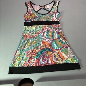 Vintage Anxiety Y2K Colorful Paisley Mini Dress
